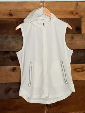Peter Millar Jameson Flex Adapt Hooded Vest White Size L